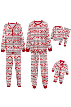 Rotes Hirschmuster Weihnachtsfamilie passendes Pyjama-Set