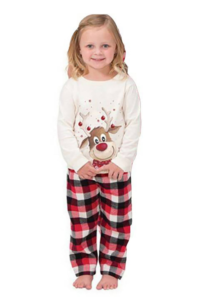 Laden Sie das Bild in den Galerie-Viewer, Weihnachten weißer Hirsch Familie passendes Pyjama-Set