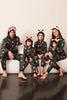Laden Sie das Bild in den Galerie-Viewer, Dunkelgrün bedruckter Familien-Weihnachtspyjama