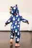 Laden Sie das Bild in den Galerie-Viewer, Schneemann-Druck Blauer Familien-Passend zu Weihnachten Einteiler Pyjama