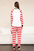 Laden Sie das Bild in den Galerie-Viewer, Rote Streifen Schneemänner Weihnachten Familie Pyjama Set