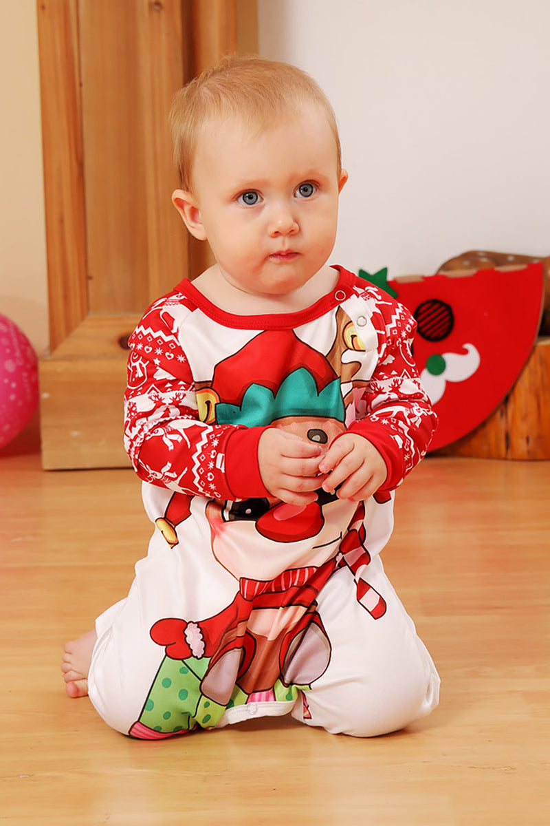 Laden Sie das Bild in den Galerie-Viewer, Roter Hirsch Druck Weihnachtsfamilie Passendes Pyjama-Set