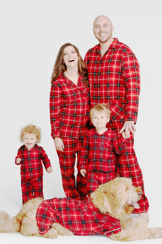 Rot karierter Familien-Weihnachtspyjama