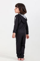 Laden Sie das Bild in den Galerie-Viewer, Familien-Kuscheliger Skelett-Kapuzenpullover mit schwarzem Druck und Reißverschluss