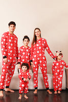 Laden Sie das Bild in den Galerie-Viewer, Familie Roter Pyjama mit Weihnachtsmann-Druck