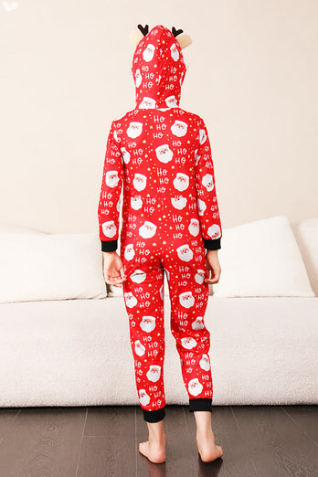 Familie Roter Pyjama mit Weihnachtsmann-Druck