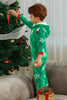 Laden Sie das Bild in den Galerie-Viewer, Weihnachten Familie Grüner Flanell Schneeflocke Strampler Pyjama