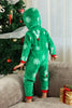Laden Sie das Bild in den Galerie-Viewer, Weihnachten Familie Grüner Flanell Schneeflocke Strampler Pyjama