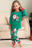 Laden Sie das Bild in den Galerie-Viewer, Grüner Weihnachtsmann und Hirsch Weihnachtsfamilie passendes Pyjama-Set