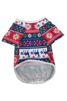 Laden Sie das Bild in den Galerie-Viewer, Weißer und blauer Hirsch Schneeflockenmuster Weihnachtsfamilie passendes Pyjama-Set