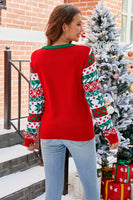 Laden Sie das Bild in den Galerie-Viewer, Farbenfroher Weihnachtsbaumpullover mit 3D-Design