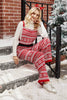 Laden Sie das Bild in den Galerie-Viewer, Weihnachtsrote Schneeflocken-Strick-Jumpsuits
