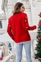 Laden Sie das Bild in den Galerie-Viewer, Weihnachtsblauer Pinguin-Strickpullover