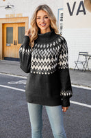 Laden Sie das Bild in den Galerie-Viewer, Christmas Coffee Hoher Hals Strickpullover