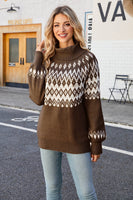 Laden Sie das Bild in den Galerie-Viewer, Christmas Coffee Hoher Hals Strickpullover