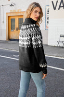 Laden Sie das Bild in den Galerie-Viewer, Christmas Coffee Hoher Hals Strickpullover