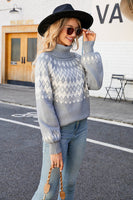 Laden Sie das Bild in den Galerie-Viewer, Christmas Coffee Hoher Hals Strickpullover