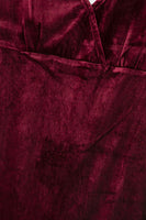 Laden Sie das Bild in den Galerie-Viewer, Burgunderrot Samt Slip Kleider Mutter Tochter Familie Passende Outfits