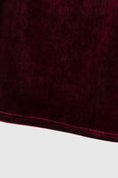 Laden Sie das Bild in den Galerie-Viewer, Burgunderrot Samt Slip Kleider Mutter Tochter Familie Passende Outfits