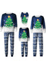 Laden Sie das Bild in den Galerie-Viewer, Weihnachten Familie Passendes Pyjama-Set Blauer Weihnachtsbaum Druck Pyjamas