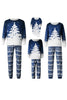 Laden Sie das Bild in den Galerie-Viewer, Weihnachten Familie Passendes Pyjama-Set Blauer Weihnachtsbaum Druck Pyjamas