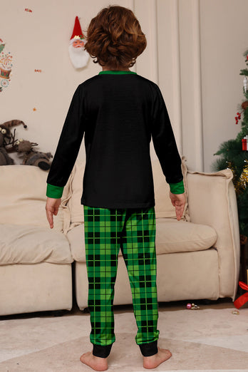 Weihnachtsfamilie Weinliebhaber Dinosaurier-Druck Pyjama-Set
