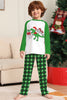 Laden Sie das Bild in den Galerie-Viewer, Weihnachtsfamilie passender Pyjama Grün Kariert Pyjama mit Dinosaurier-Druck
