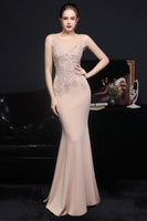 Laden Sie das Bild in den Galerie-Viewer, Aprikosen langes Abendkleid