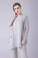 Laden Sie das Bild in den Galerie-Viewer, Jumpsuit/Hosenanzug trennt knöchellanges Chiffon Kleid für die Mutter der Braut