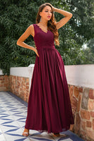 Laden Sie das Bild in den Galerie-Viewer, Langes Blush Chiffonkleid