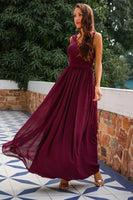 Laden Sie das Bild in den Galerie-Viewer, Langes Blush Chiffonkleid