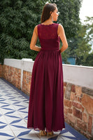 Laden Sie das Bild in den Galerie-Viewer, Langes Blush Chiffonkleid