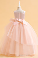 Laden Sie das Bild in den Galerie-Viewer, Dunkelgrünes ärmelloses Mädchenkleid in A-Linie