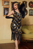 Laden Sie das Bild in den Galerie-Viewer, Pailletten 1920er Jahre Fransen Flapper Vintage Kleid