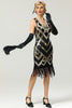 Laden Sie das Bild in den Galerie-Viewer, Pailletten 1920er Fransen Flapper Kleid