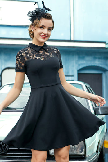 Schwarzes Vintage Kleid
