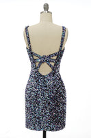 Laden Sie das Bild in den Galerie-Viewer, Schwarzes Pailletten Abiballkleid