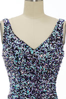 Laden Sie das Bild in den Galerie-Viewer, Schwarzes Pailletten Abiballkleid