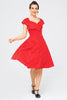 Laden Sie das Bild in den Galerie-Viewer, Rotes Swing Kleid