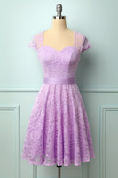 Laden Sie das Bild in den Galerie-Viewer, Lavendel Scoop Spitzenkleid