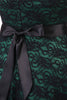 Laden Sie das Bild in den Galerie-Viewer, Vintage elegante dunkelgrüne Spitzenkleid