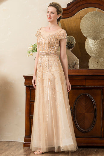 Goldene Strass mutter der Braut Kleid
