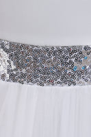 Laden Sie das Bild in den Galerie-Viewer, Blush Hoch niedrig Blumenmädchenkleid mit Blumen