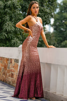 Laden Sie das Bild in den Galerie-Viewer, Pailletten Mermaid Ballkleid