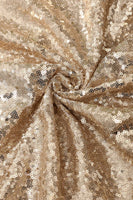 Laden Sie das Bild in den Galerie-Viewer, Lang Golden Pailletten Ball Brautjungfernkleid