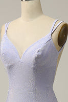 Laden Sie das Bild in den Galerie-Viewer, Lavendel Meerjungfrau Perlstickerei Glitzerndes Ballkleid