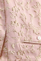 Laden Sie das Bild in den Galerie-Viewer, Mint Schal Revers Ein-Knopf Jacquard Herren Ballanzüge