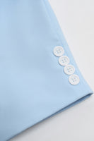 Laden Sie das Bild in den Galerie-Viewer, Hellblauer 2-teiliger Herren Abschlussballanzug mit hellblauem Peak-Revers