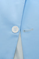 Laden Sie das Bild in den Galerie-Viewer, Peak Revers einreihige himmelblaue Herren Abschlussballanzüge