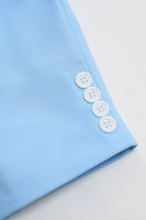 Laden Sie das Bild in den Galerie-Viewer, Peak Revers einreihige himmelblaue Herren Abschlussballanzüge